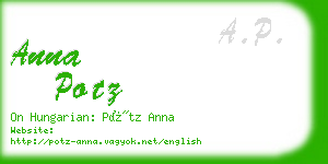 anna potz business card